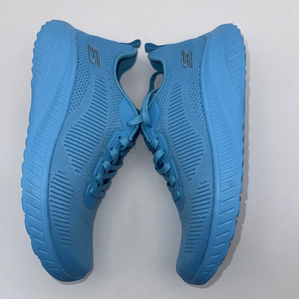 NEW Skechers 9.5 Womens BOBS Sport Squad Chaos Cool Rythms Shoes‎ Aqua #5614